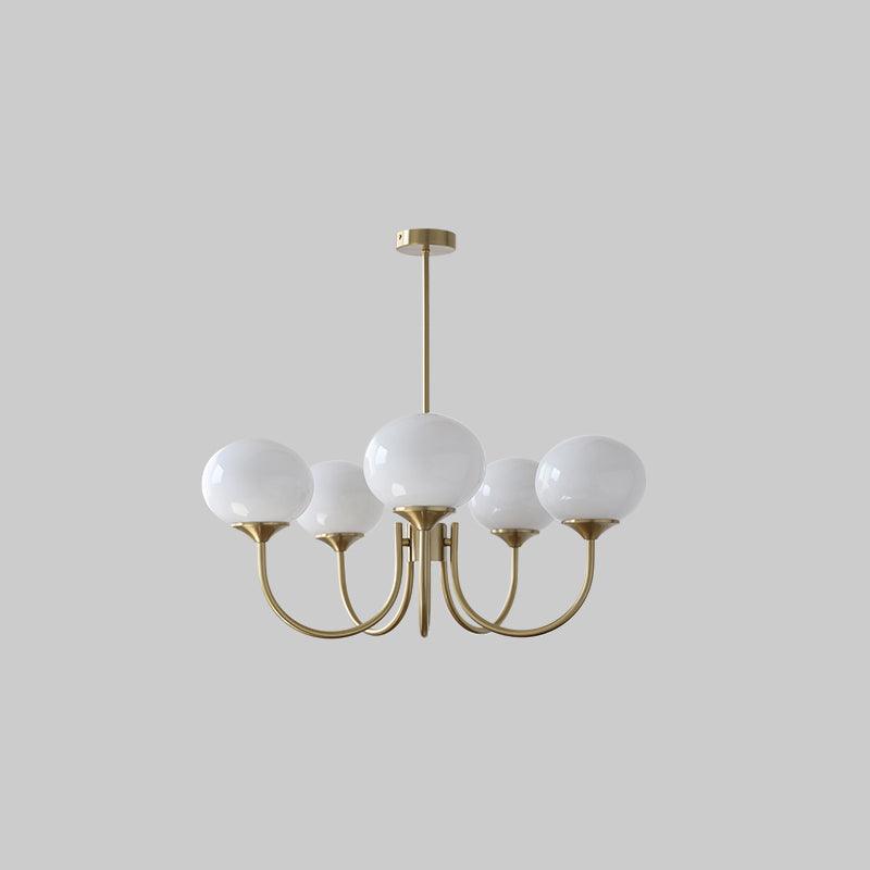 Glazen bolvorm kroonluchter plafondlamp