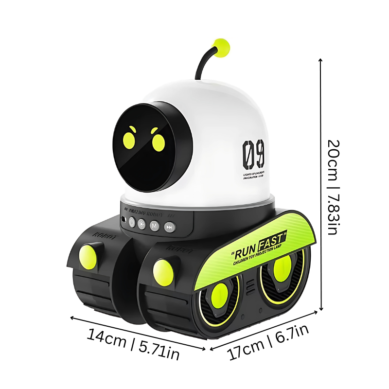 Robot nachtlamp met sterrenprojector