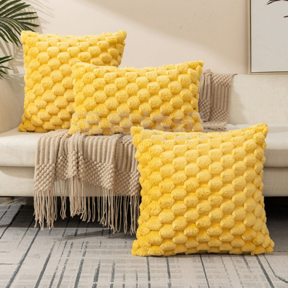 Mellow Zachte Pluche Kussenhoes met 3D-textuur