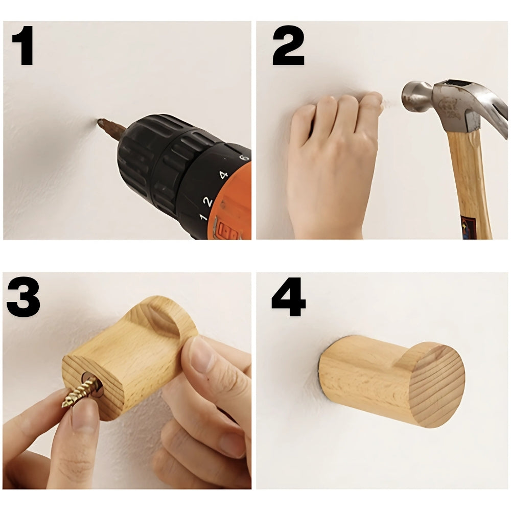 Mira Minimalistische Houten Wandhaak