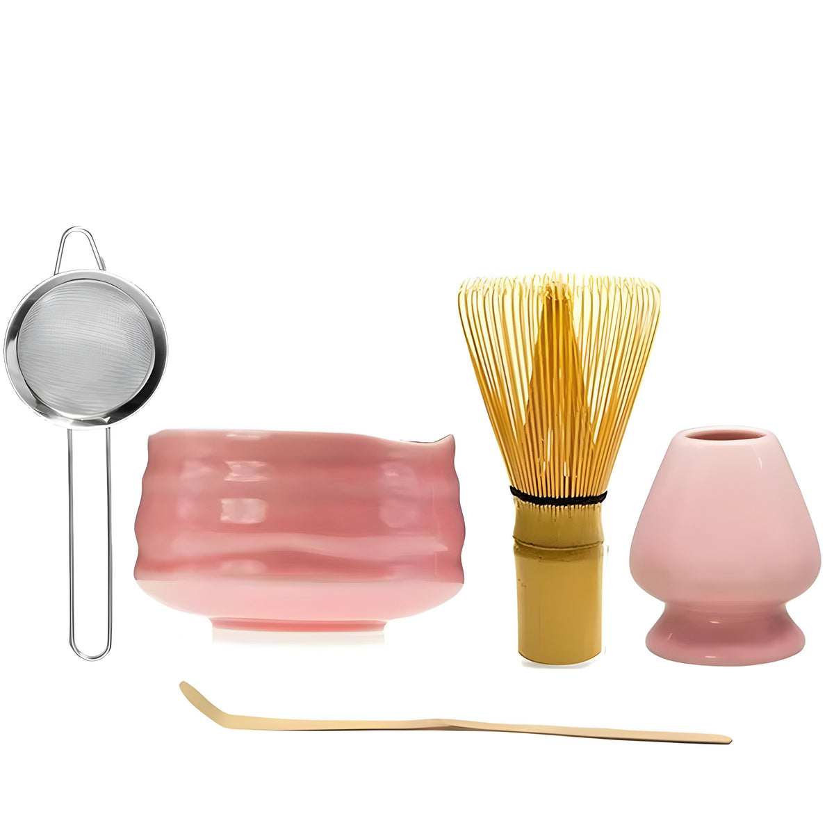 Matcha Set Keramiek met Bamboe Garde