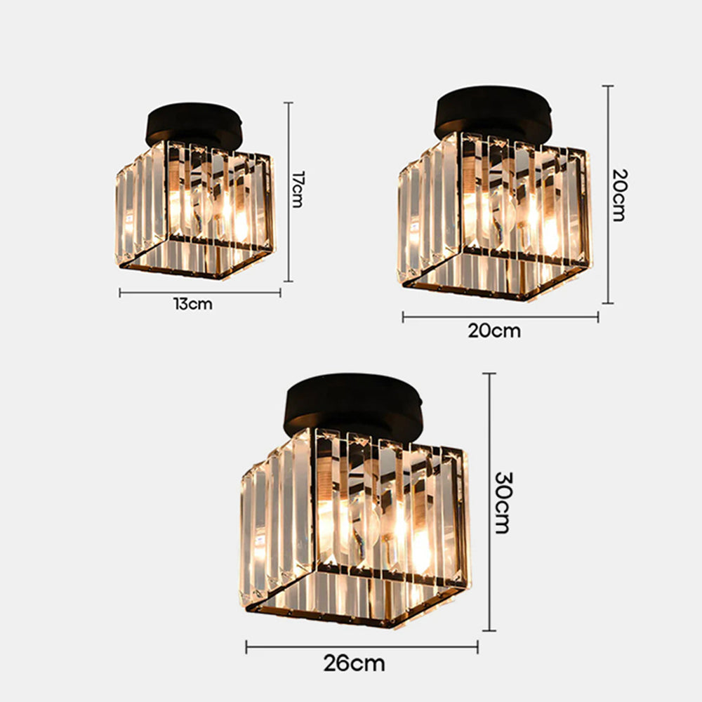 Kristallen Plafondlamp met Messing Accent