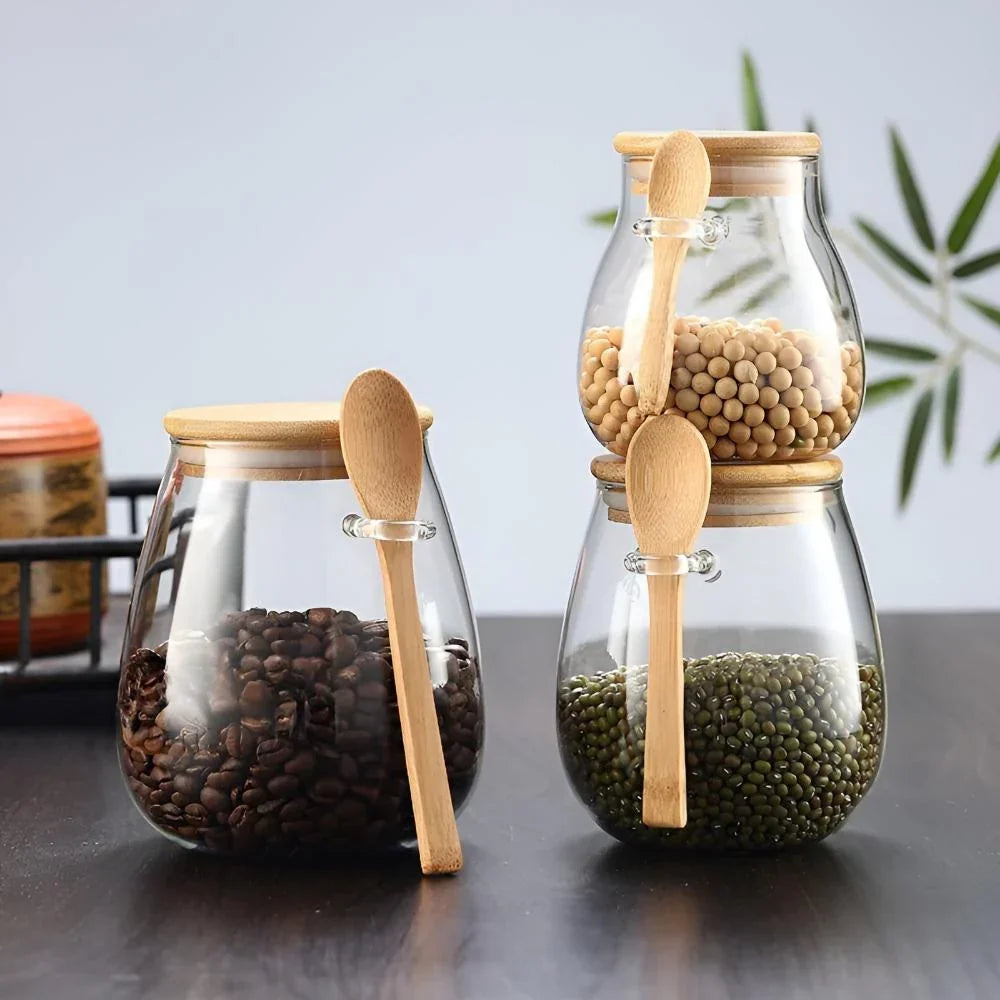 Natura glazen voorraadpot
