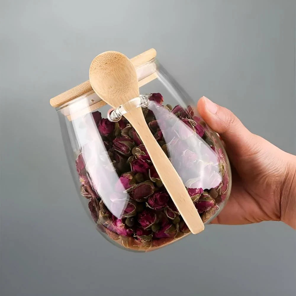 Natura glazen voorraadpot