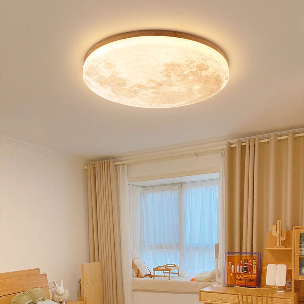 Lunaro Houten LED Plafondlamp