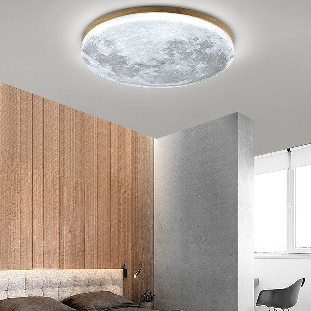 Lunaro Houten LED Plafondlamp