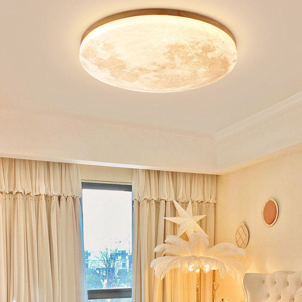 Lunaro Houten LED Plafondlamp
