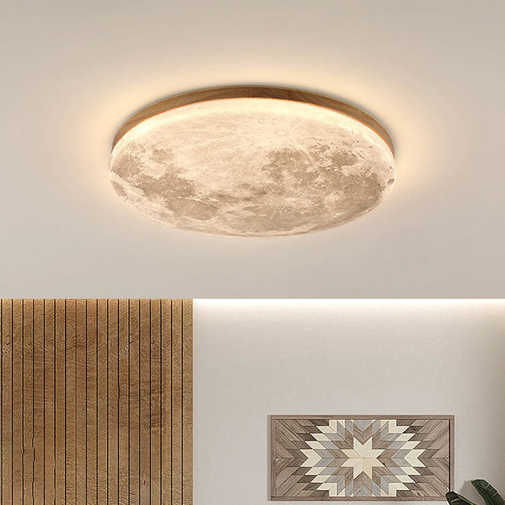 Lunaro Houten LED Plafondlamp