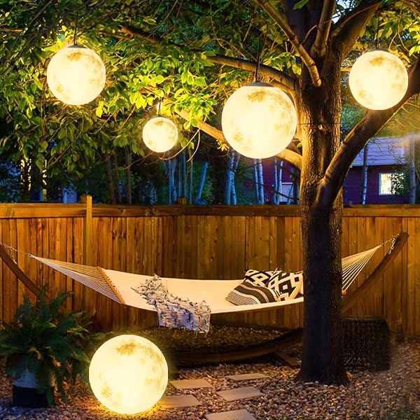 Lunaris maanvormige led-tuinhanglamp
