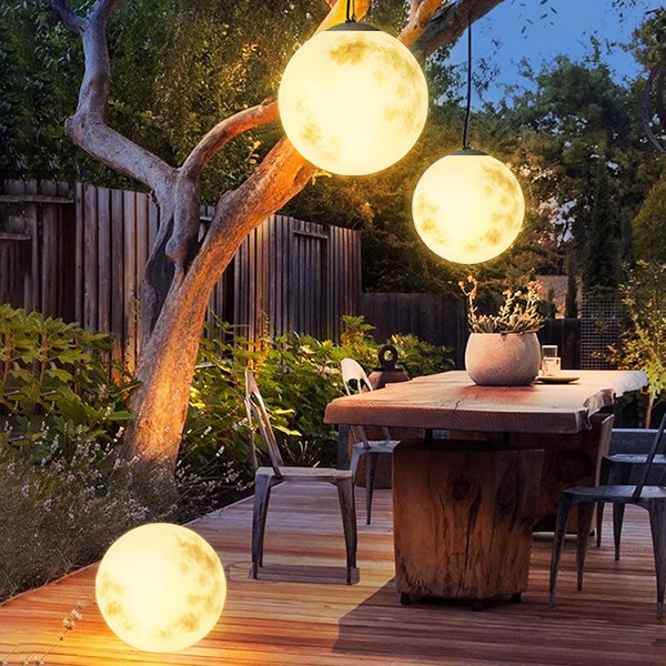 Lunaris maanvormige led-tuinhanglamp