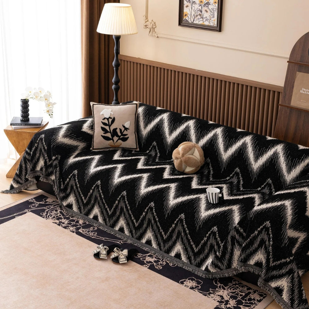 Streak getextureerde chenille bankhoes