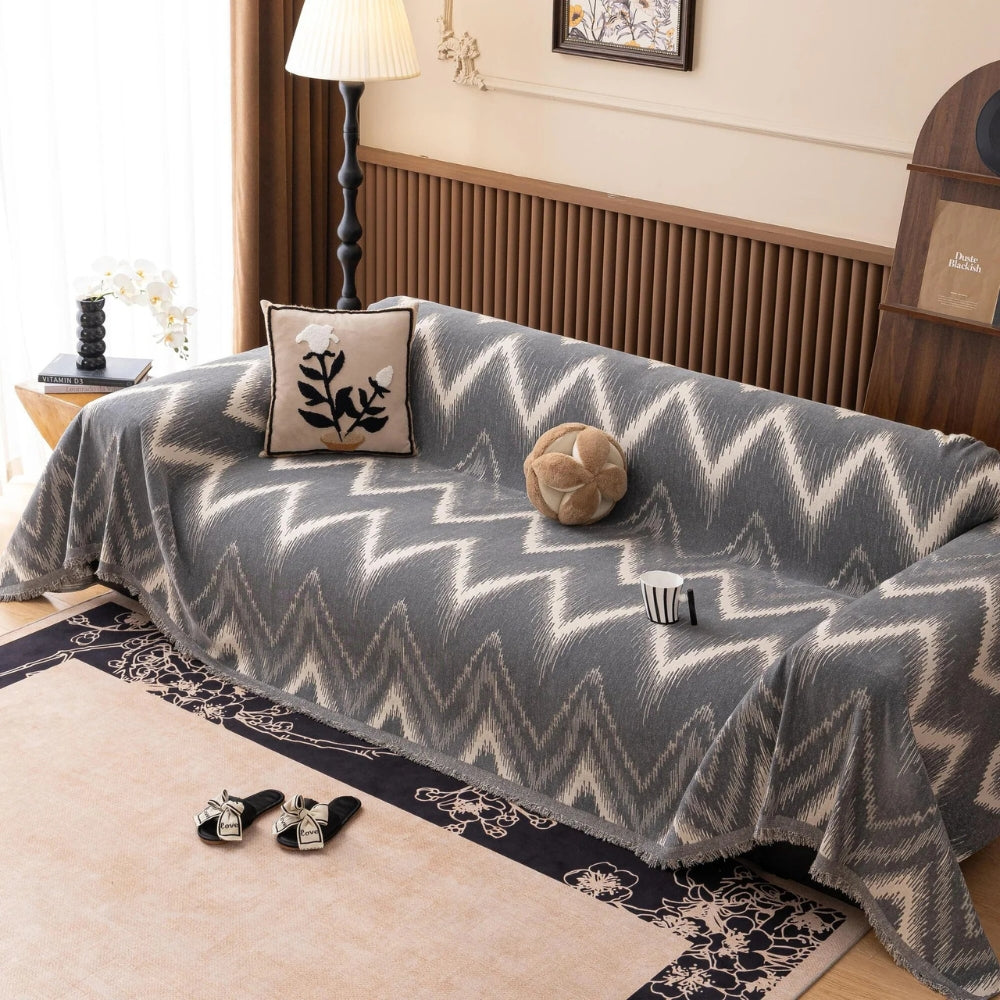 Streak getextureerde chenille bankhoes
