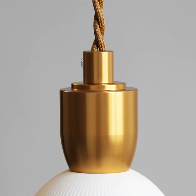 Geplooide keramische hanglamp