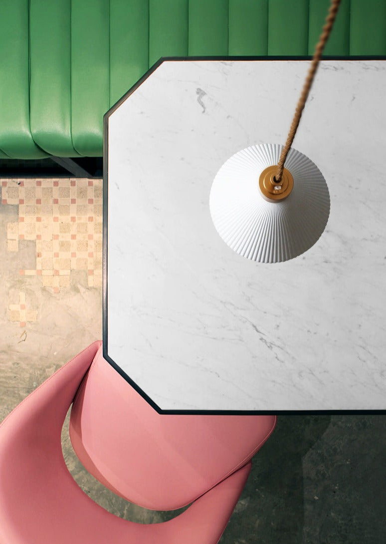 Geplooide keramische hanglamp