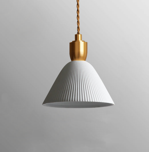 Geplooide keramische hanglamp