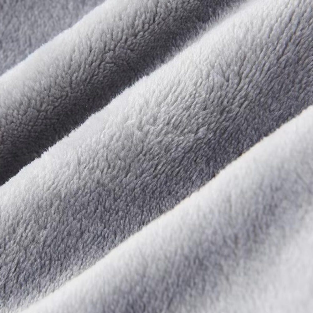 Elegante Fleece Badjas met Luxe Contrastafwerking