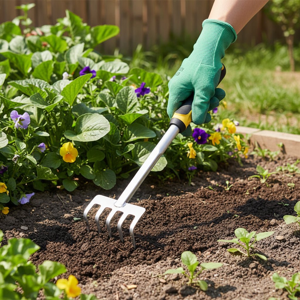 Multifunctioneel tuingereedschap voor wieden en planten