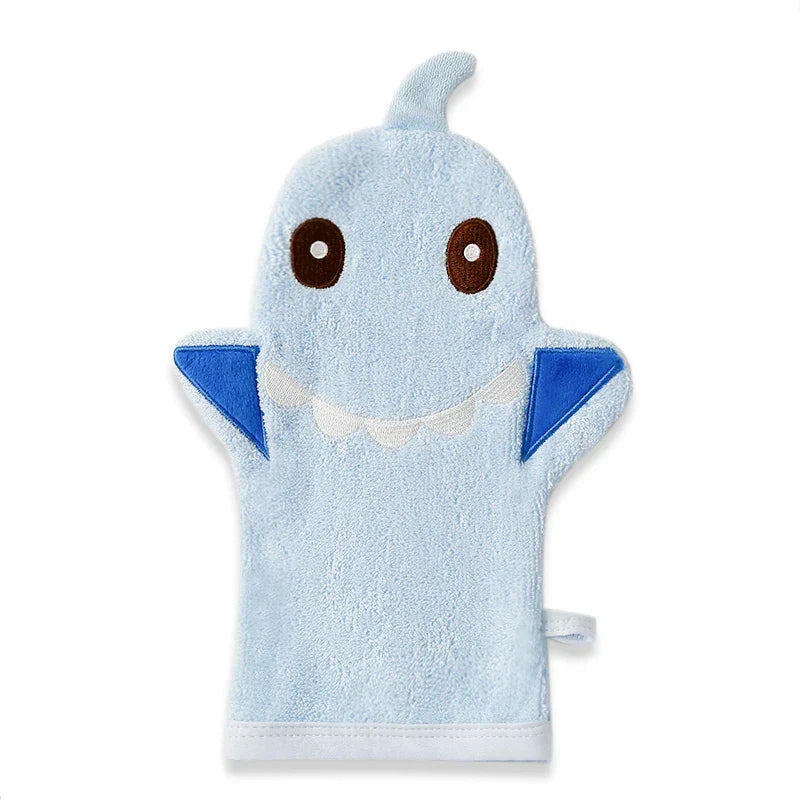 Zachte baby washhandschoen van katoen