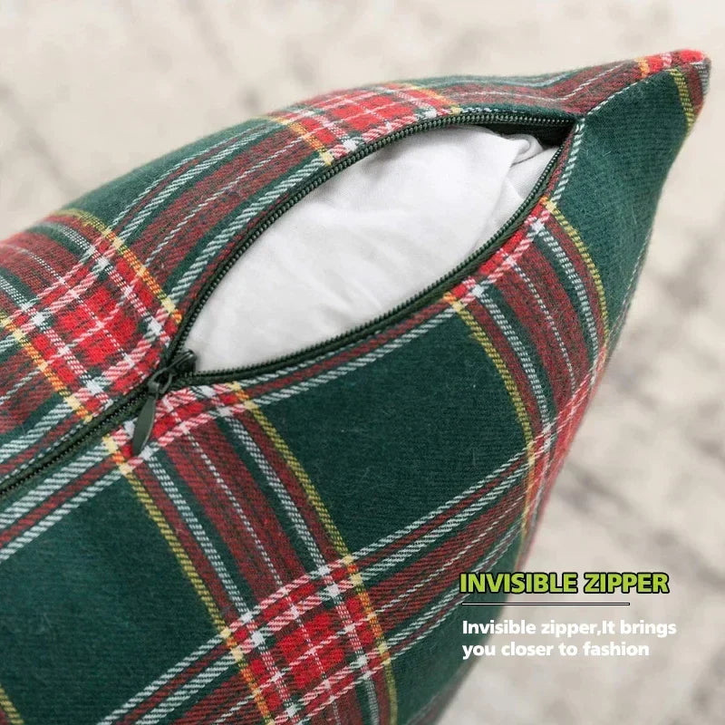 Kerst Plaid Kussenhoes met Sneeuwvlokmotief
