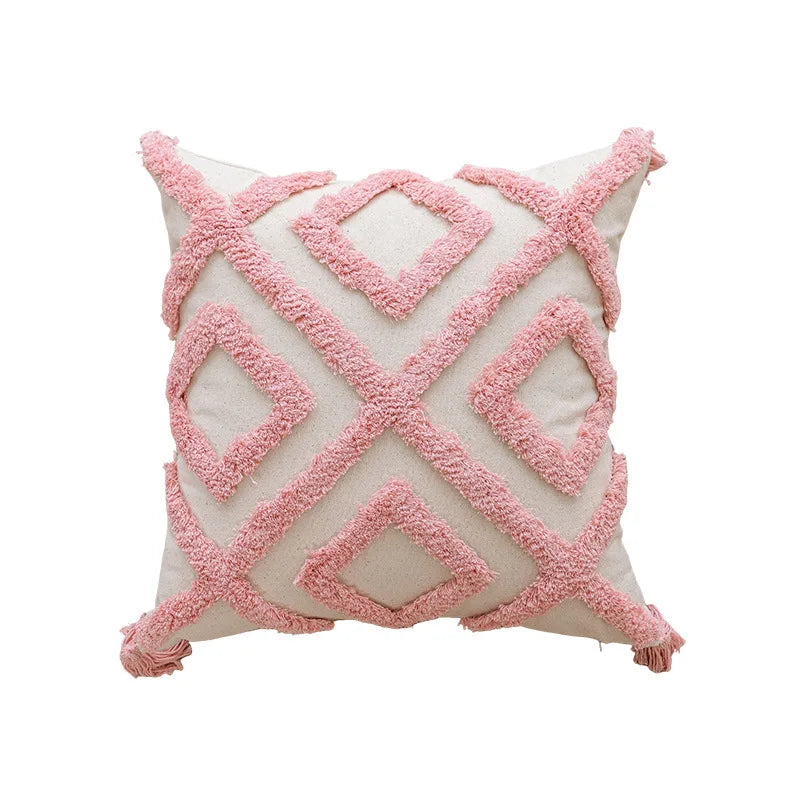 Sienna Geometrische Tufted Kussenhoes