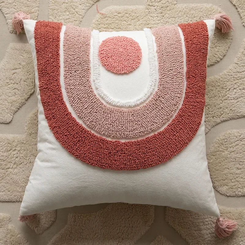 Sienna Geometrische Tufted Kussenhoes