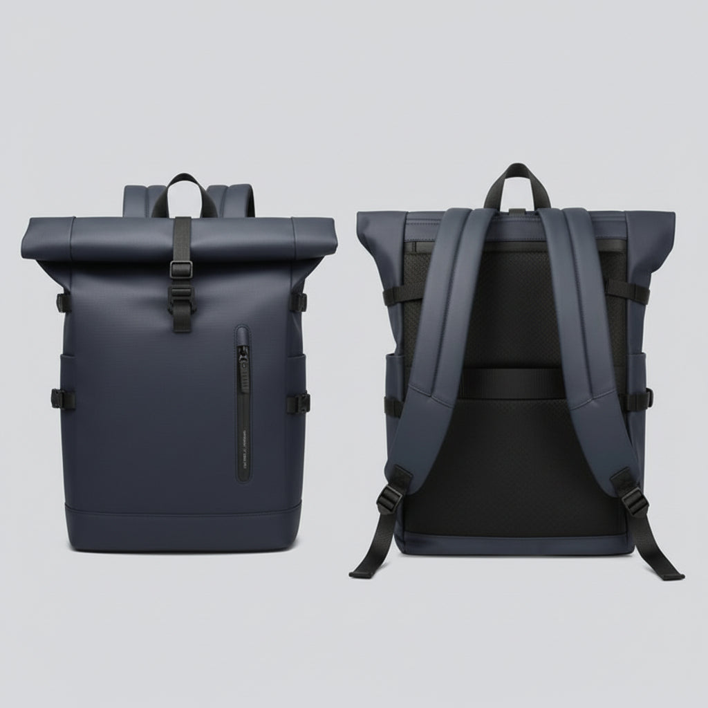 Rolltop waterdichte laptop rugzak