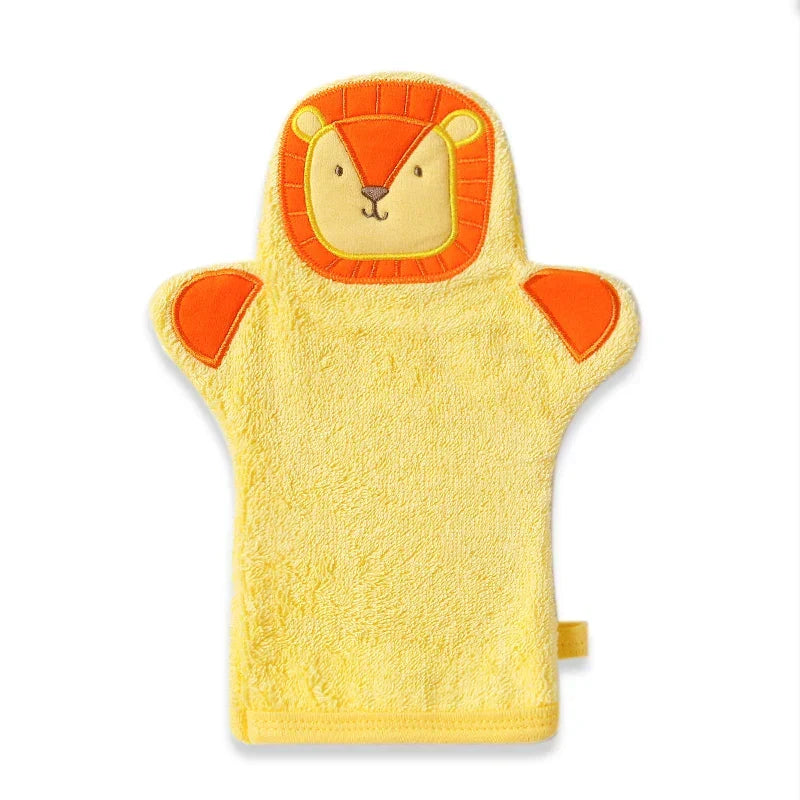 Zachte baby washhandschoen van katoen