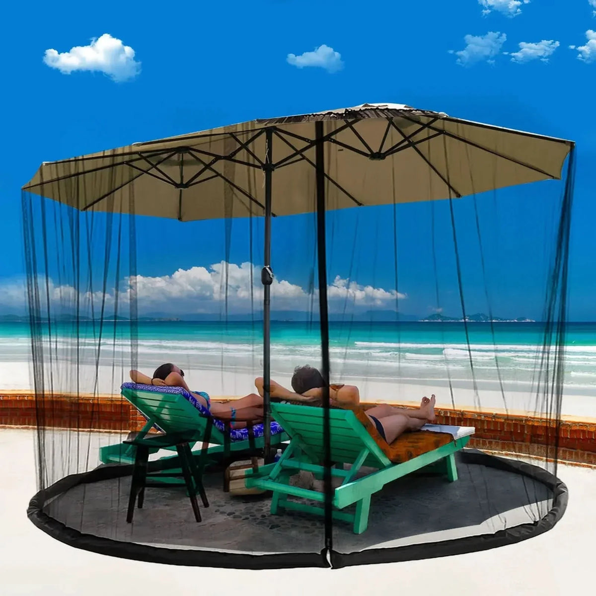 Parasol klamboe met ritssluiting