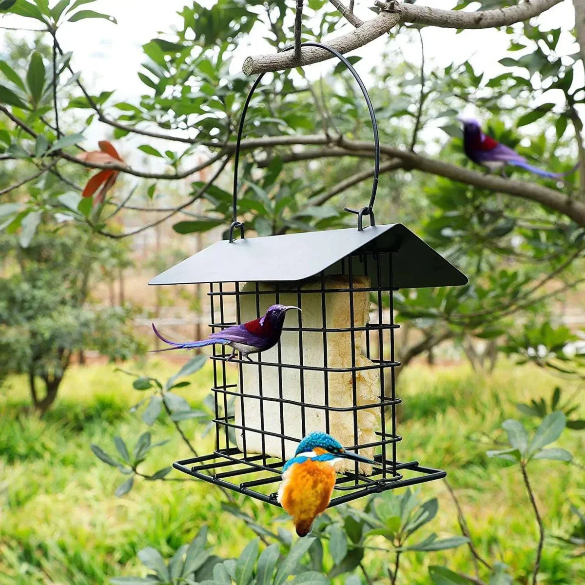 Hangende Vogelvoederbak Met Weerbestendig Dak