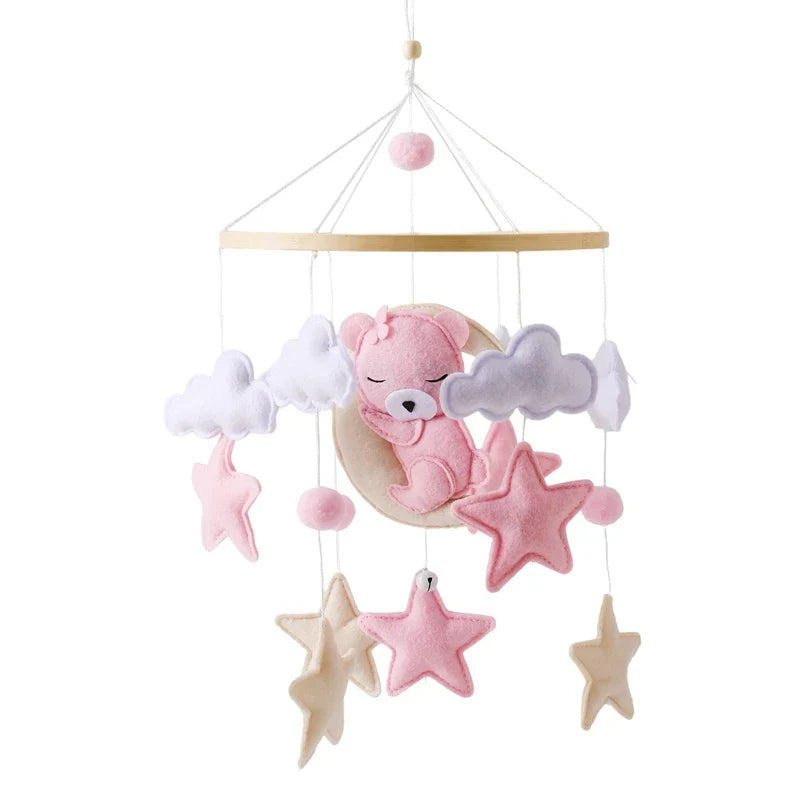 Houten Baby Mobiel Met Vilten Beren