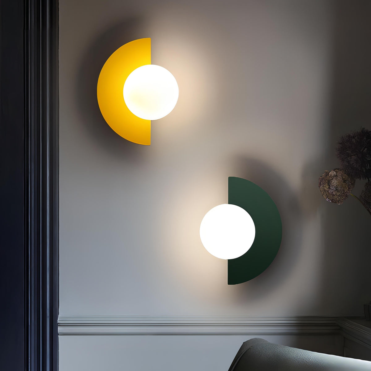 Halfronde Scandinavische LED Wandlamp