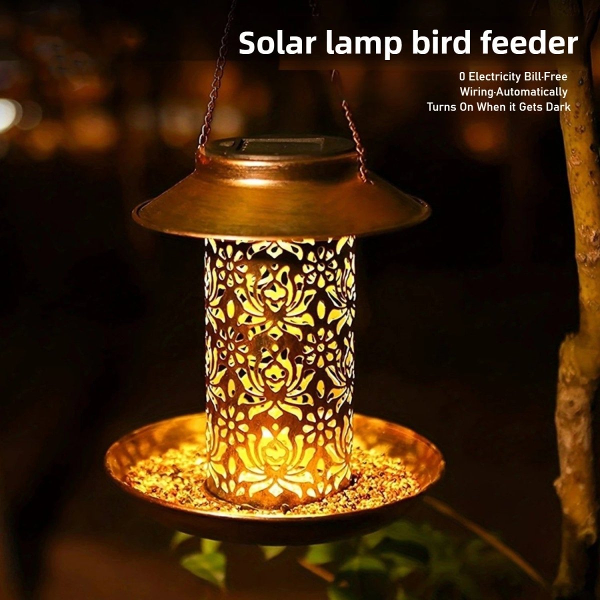LumiBloom Solar Vogelvoederhuisje met Ledverlichting