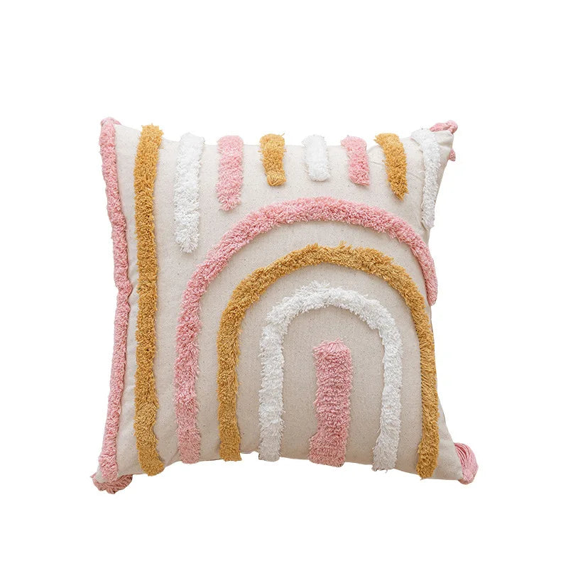 Sienna Geometrische Tufted Kussenhoes