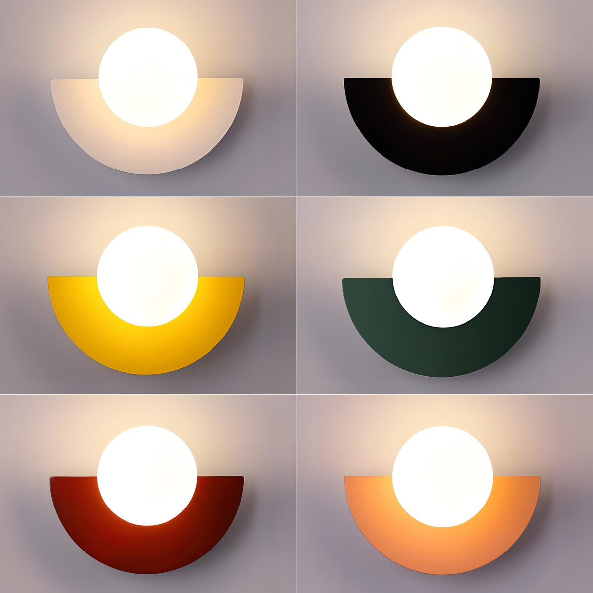 Halfronde Scandinavische LED Wandlamp