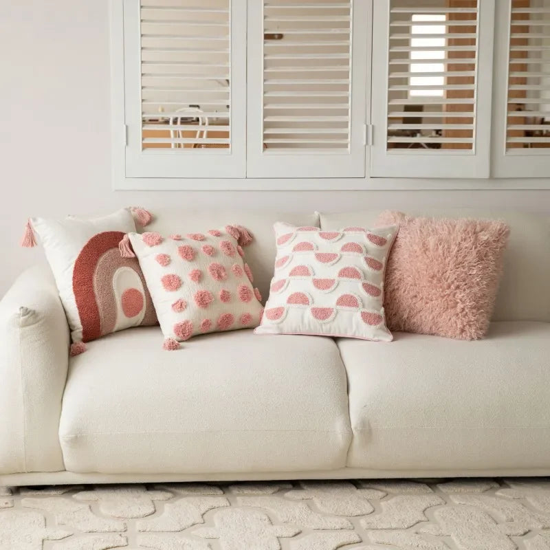 Sienna Geometrische Tufted Kussenhoes