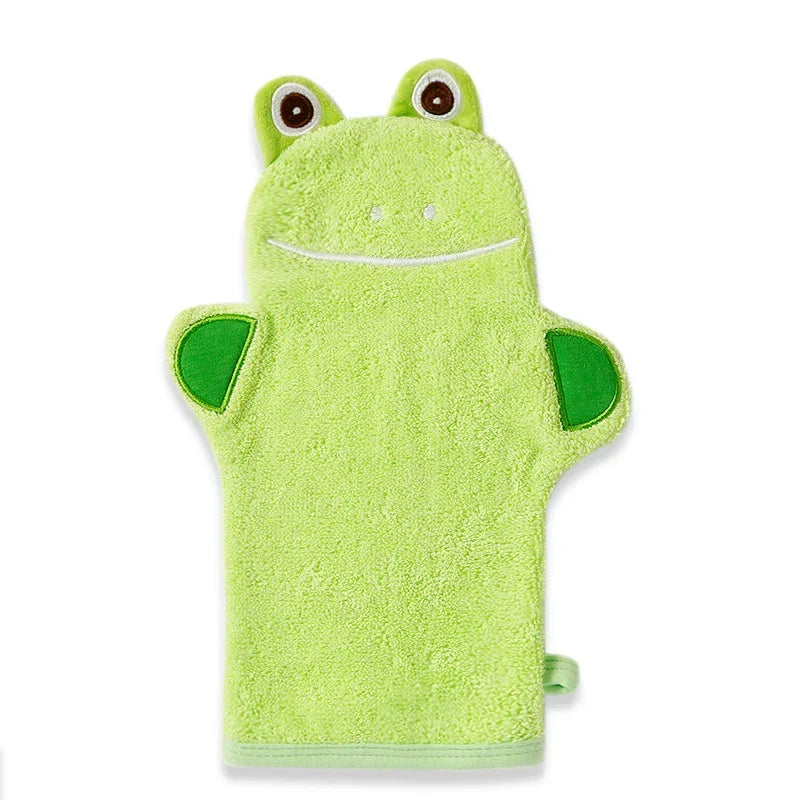 Zachte baby washhandschoen van katoen