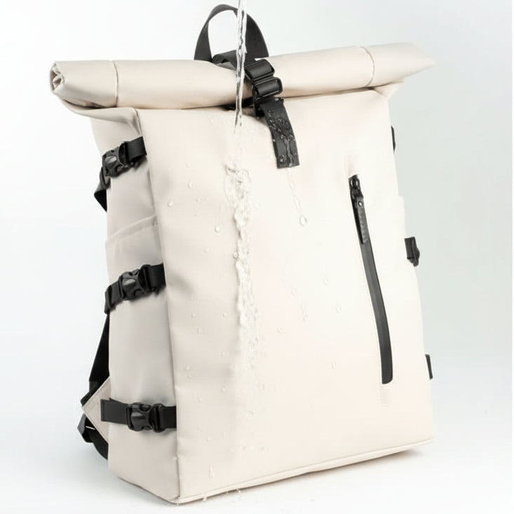 Rolltop waterdichte laptop rugzak
