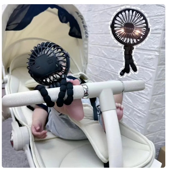 Draagbare kinderwagenventilator