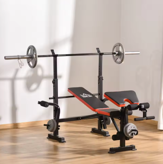 Verstelbare Fitnessbank Met Barsteun En Beenkrul