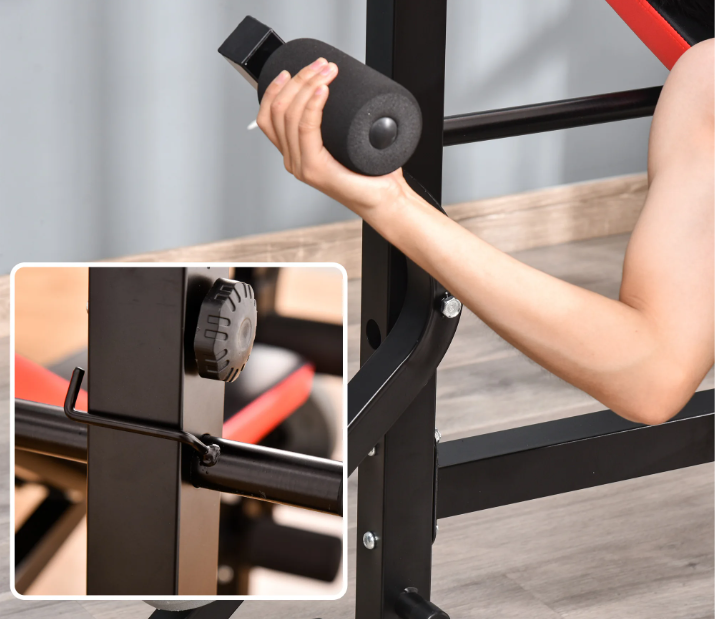 Verstelbare Fitnessbank Met Barsteun En Beenkrul