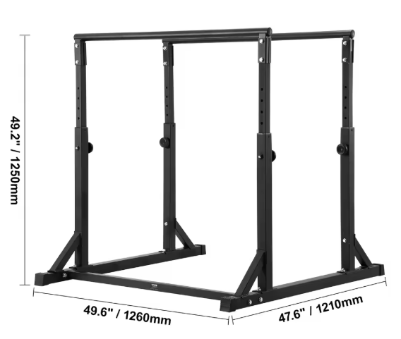 Verstelbaar dip station voor krachttraining