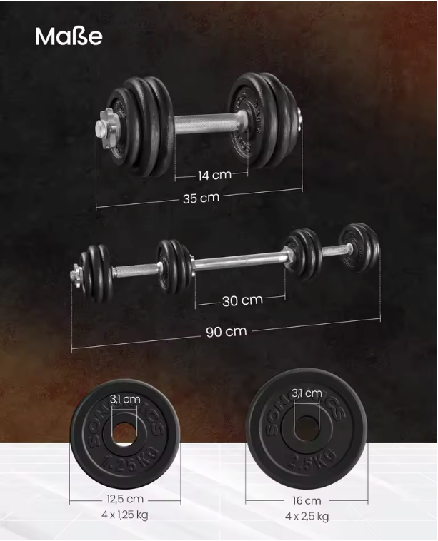 2-in-1 Verstelbare Halterset 30 kg