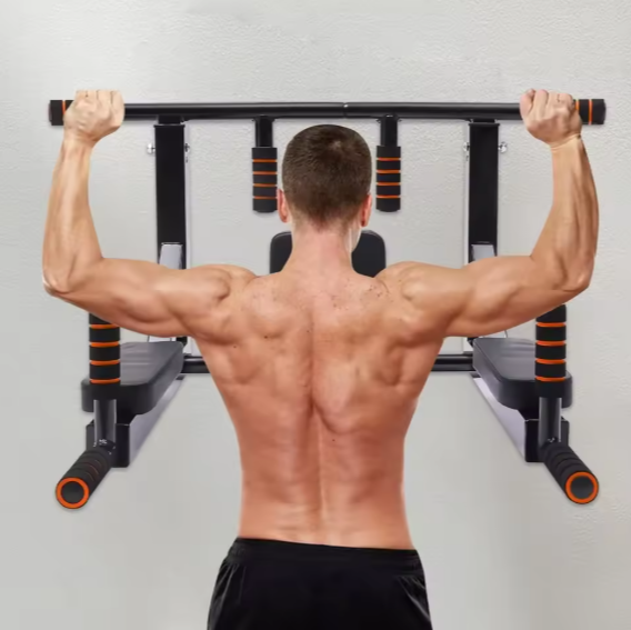 Multifunctioneel Wandmontage Pull-Up Bar Dip Station