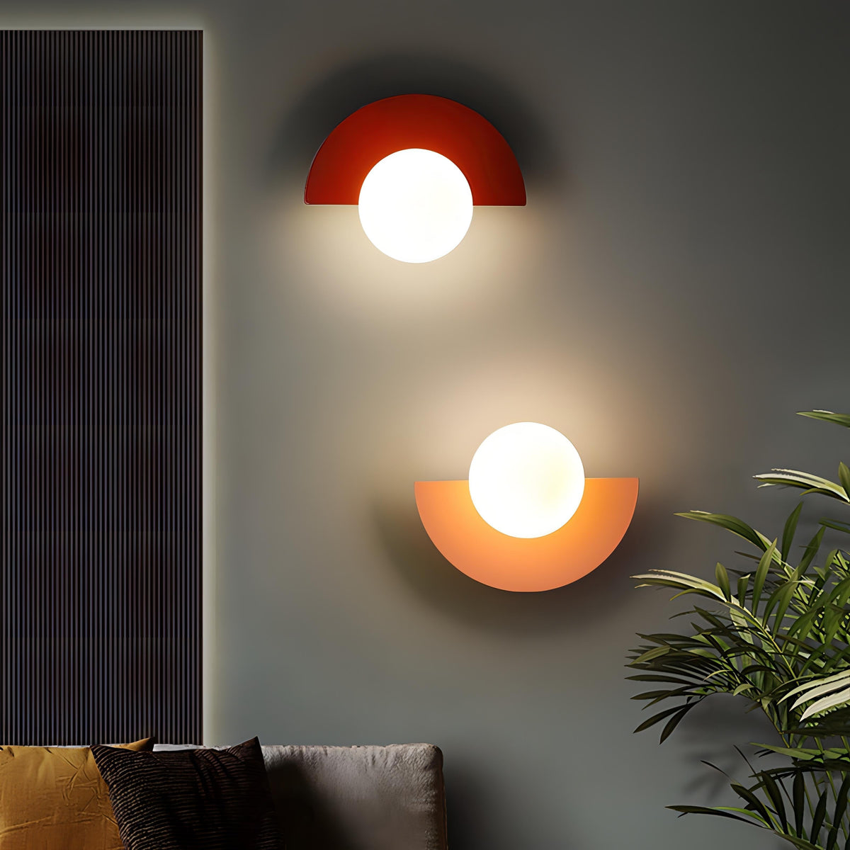 Halfronde Scandinavische LED Wandlamp
