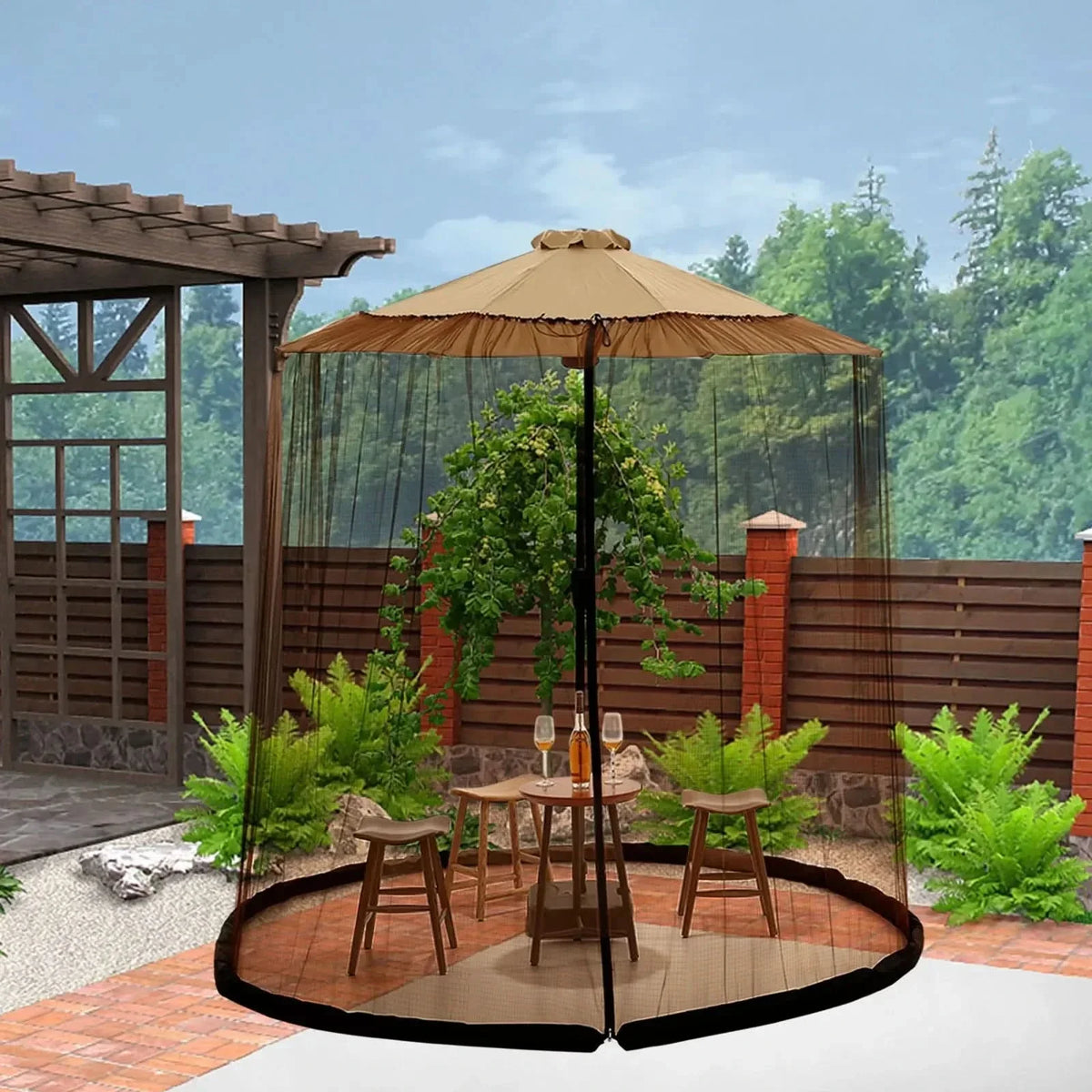 Parasol klamboe met ritssluiting