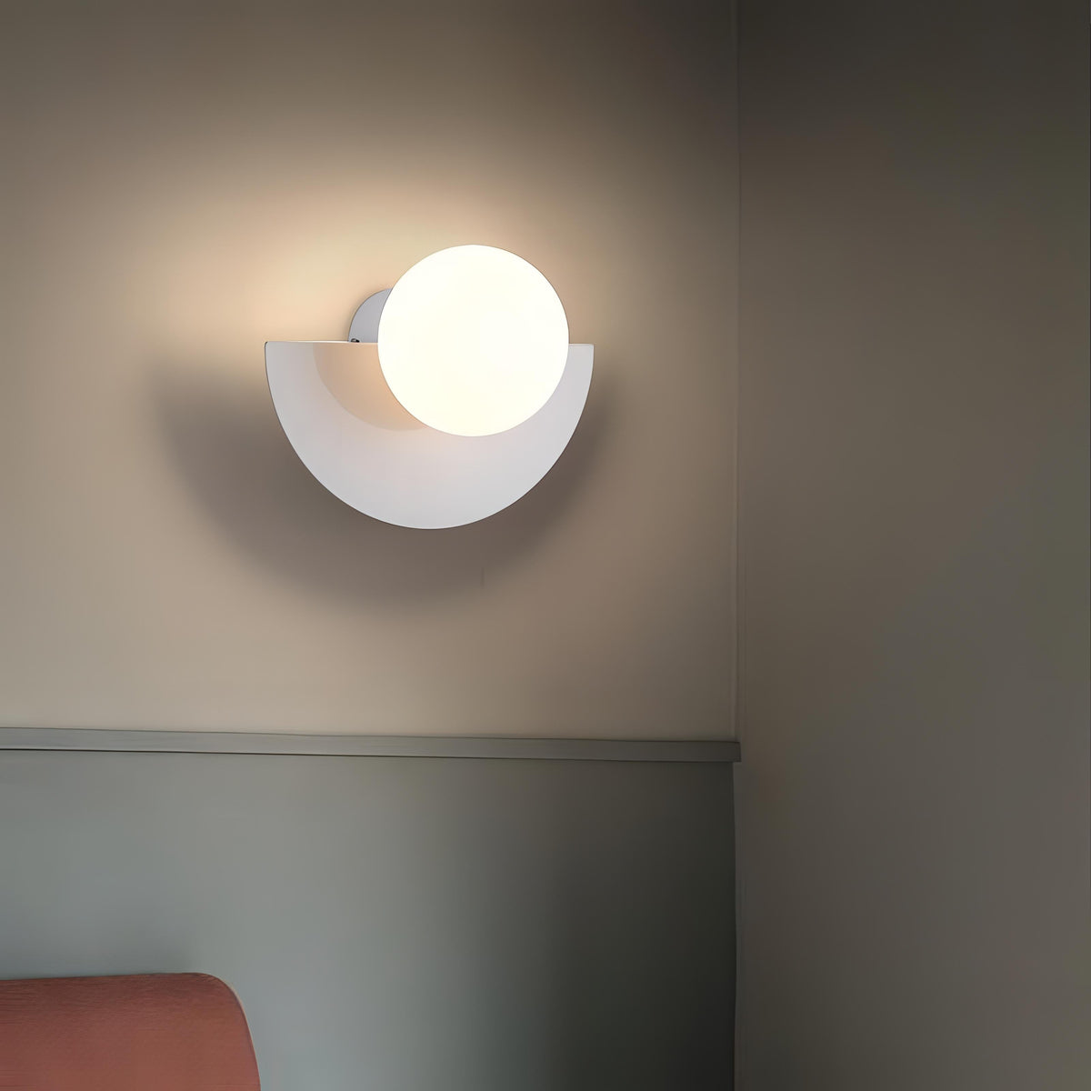 Halfronde Scandinavische LED Wandlamp