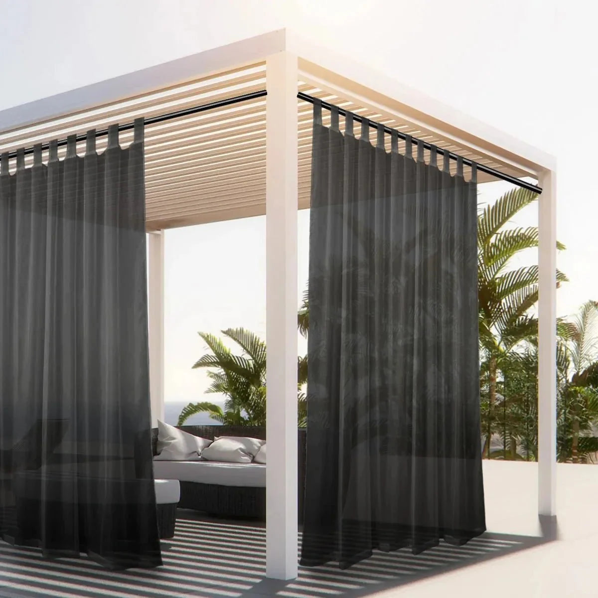 Linnen Buitengordijn voor Terras en Balkon