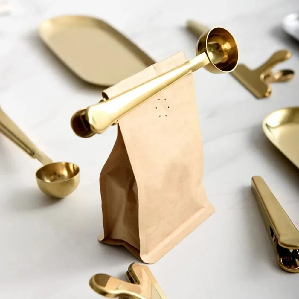 Rvs Koffielepel met Zakclip
