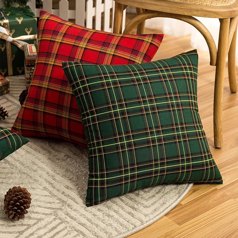 Kerst Plaid Kussenhoes met Sneeuwvlokmotief