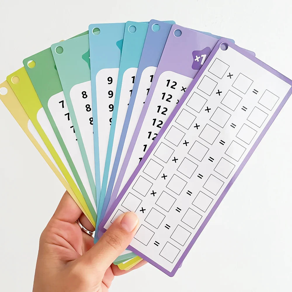 Montessori Vermenigvuldigingskaarten 0–12